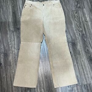 Skotts Tan Suede Leather Pants Size 14/26